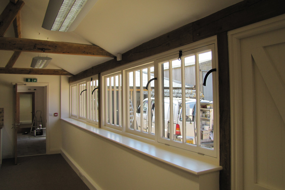 Widbury Hill barn conversion internal corridor